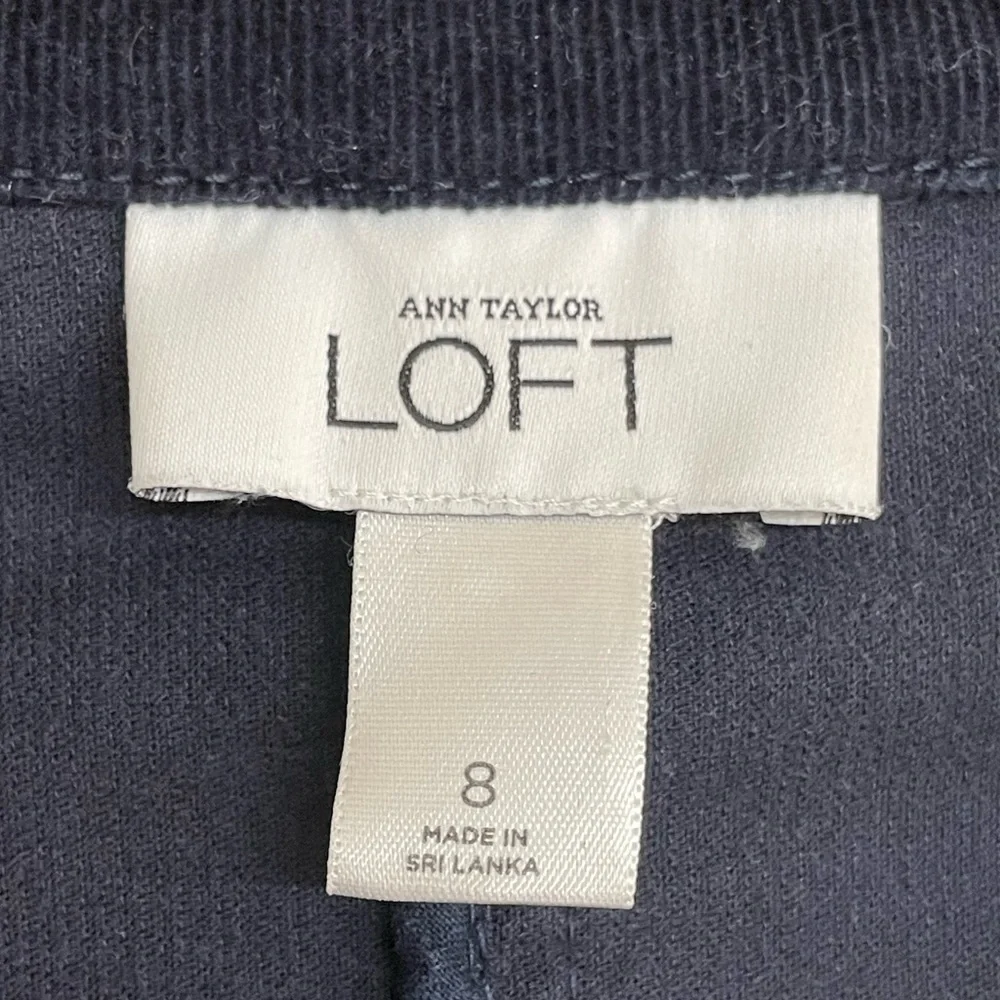 LOFT Navy Corduroy Tailored Blazer size: 8 - Picture 9 of 10